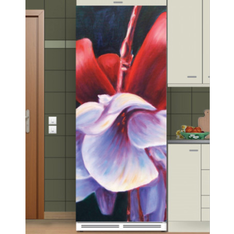 Αυτοκόλλητο ψυγείου με λουλούδι 2